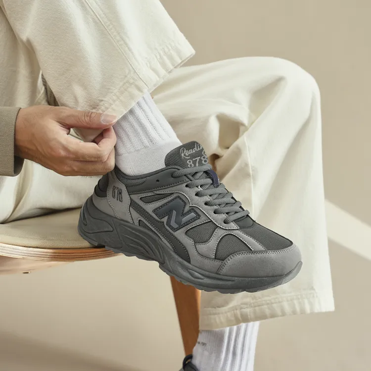 新百伦时尚低帮休闲板鞋青年系带潮流情侣运动鞋加绒保暖老爹鞋子