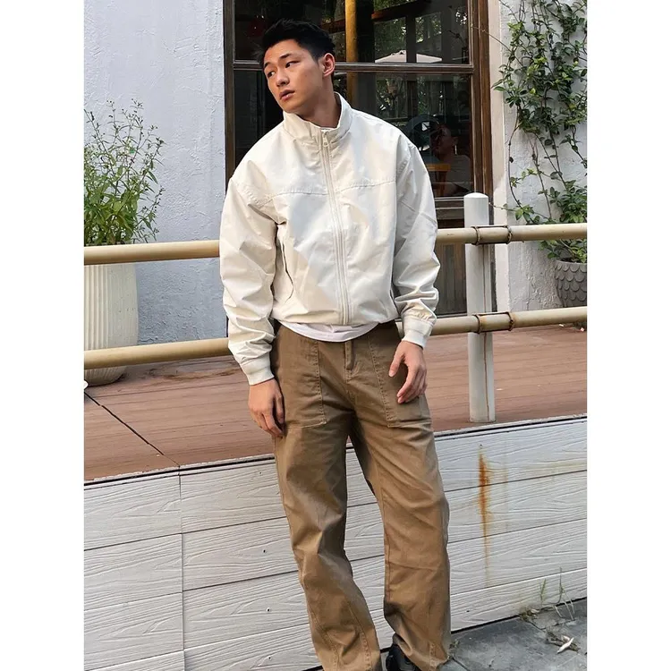 GTAL纯色工装飞行外套男款美式教练夹克三防硬汉立领冲锋衣骑行服