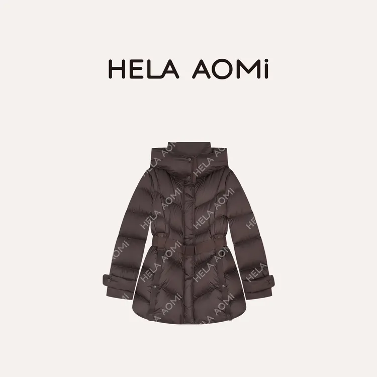 HELA AOMI “原单线.丝光鹅绒.蚂蚁腰”90鹅绒绗线羽绒服CY5DC64411