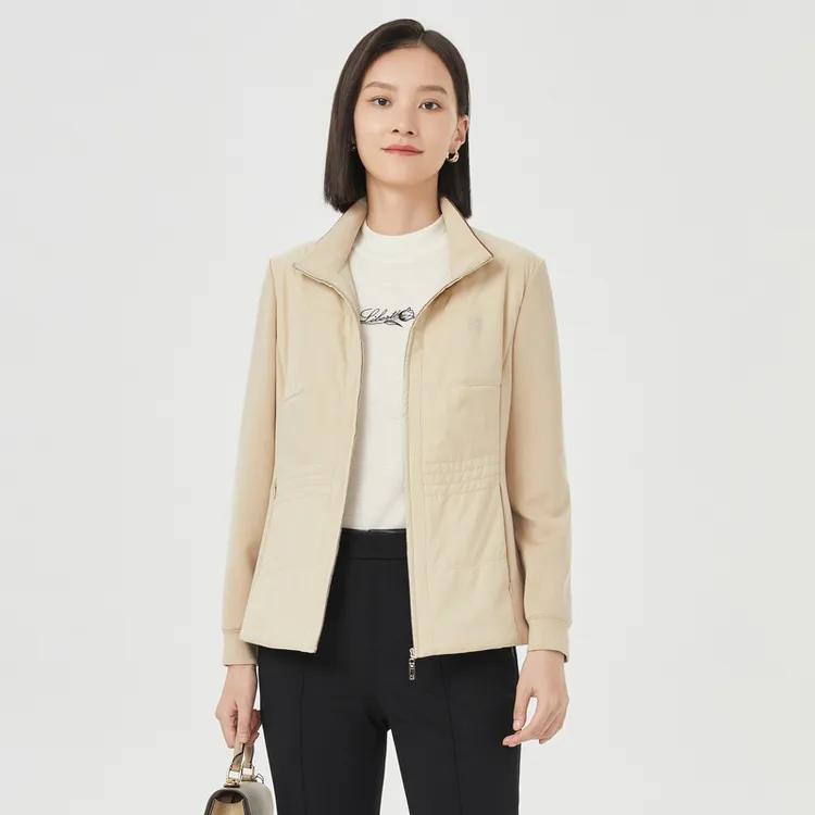 娜尔思【桑蚕丝】内胆外套简约气质时尚百搭修身显瘦女NQ00190D1