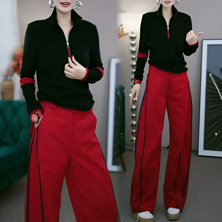 欧货休闲时尚两件套装女2025年秋冬高级感显瘦减龄一整套气质穿搭