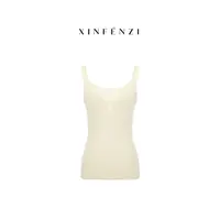 【超赞吊带】XINFENZI 16针全毛半精纺V领吊带上衣 51162