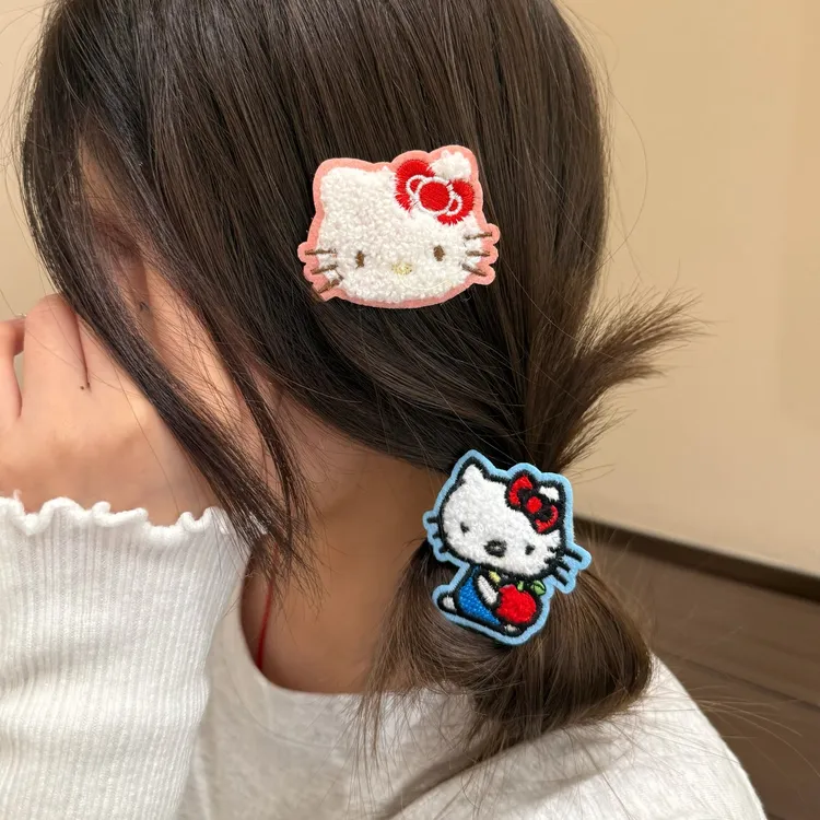 甜美可爱卡通kt猫无痕魔术贴少女额前碎发整理神器刘海贴头饰饰品
