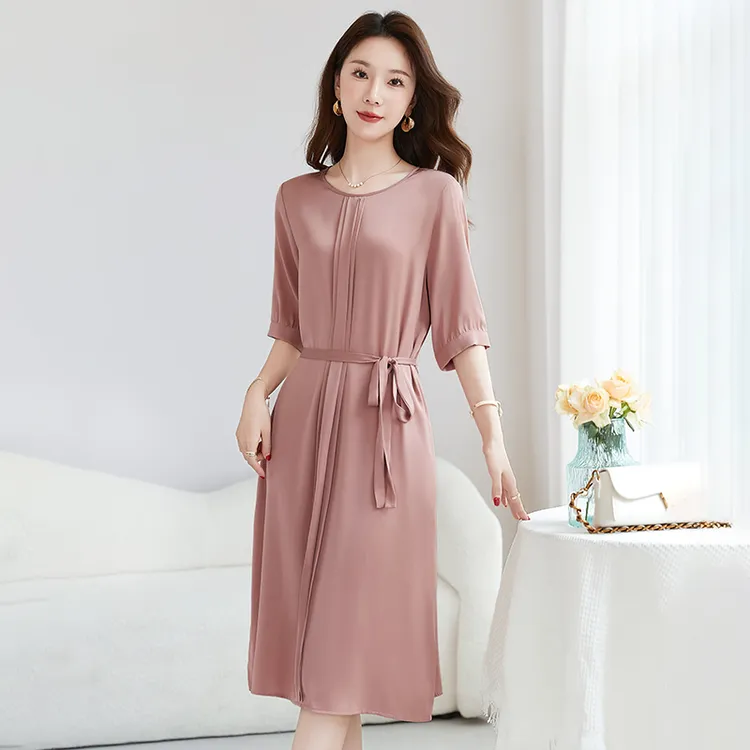 【丽公主专属】桑蚕丝真丝气质优雅时尚显瘦女装连衣裙82498058