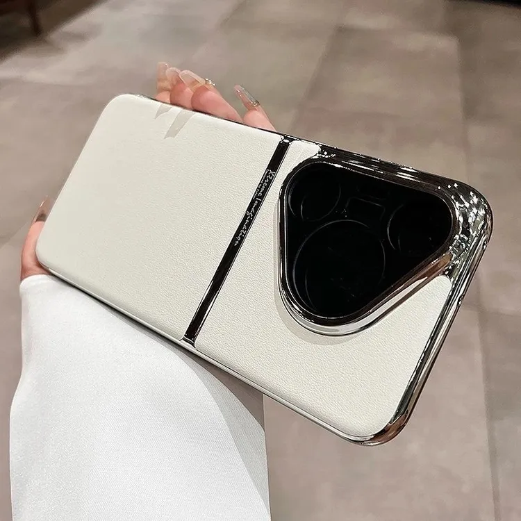 适用华为Pura70手机壳新款素皮轻奢pura70pro保护套男女防摔硬壳.