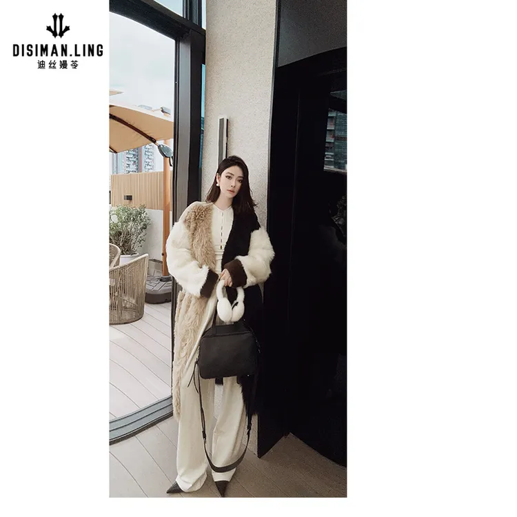 【迪丝嫚苓】100%羊皮革外套保暖冬季皮毛一体真皮舒适原创设计优雅