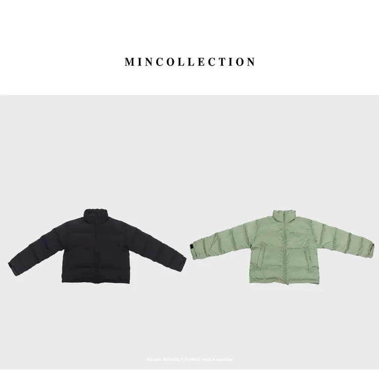 DE Mincollection立领面包服/美式肌理竖条皱蓬松保暖羽绒服40524