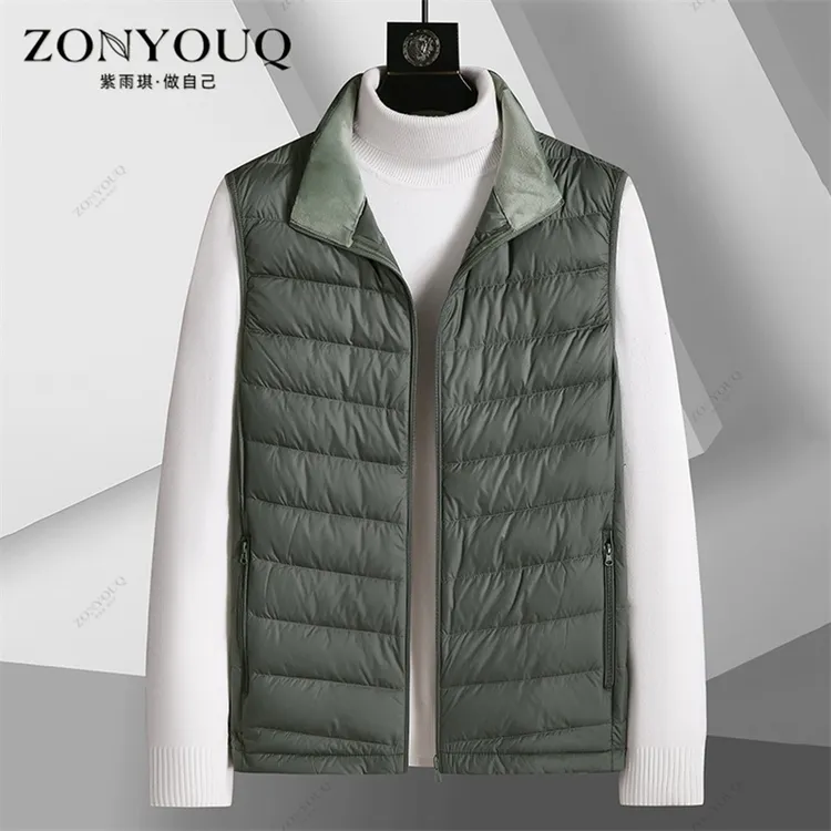 羽绒马甲男士冬季加厚保暖宽松大码坎肩背心立领百搭时尚外穿上衣
