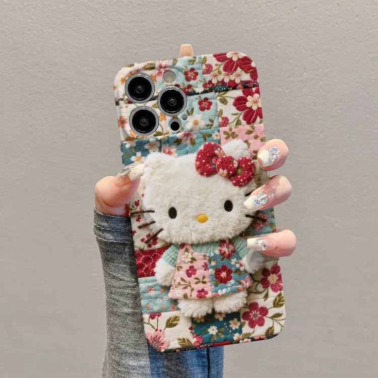 ZMGX可爱花朵裙子KT猫适用苹果16/15菲林手机壳华为oppo小米vivo