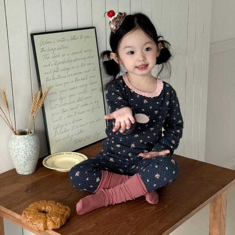 300克儿童无骨磨毛拉架秋衣套装男女童舒绒纯棉内衣家居服秋冬季