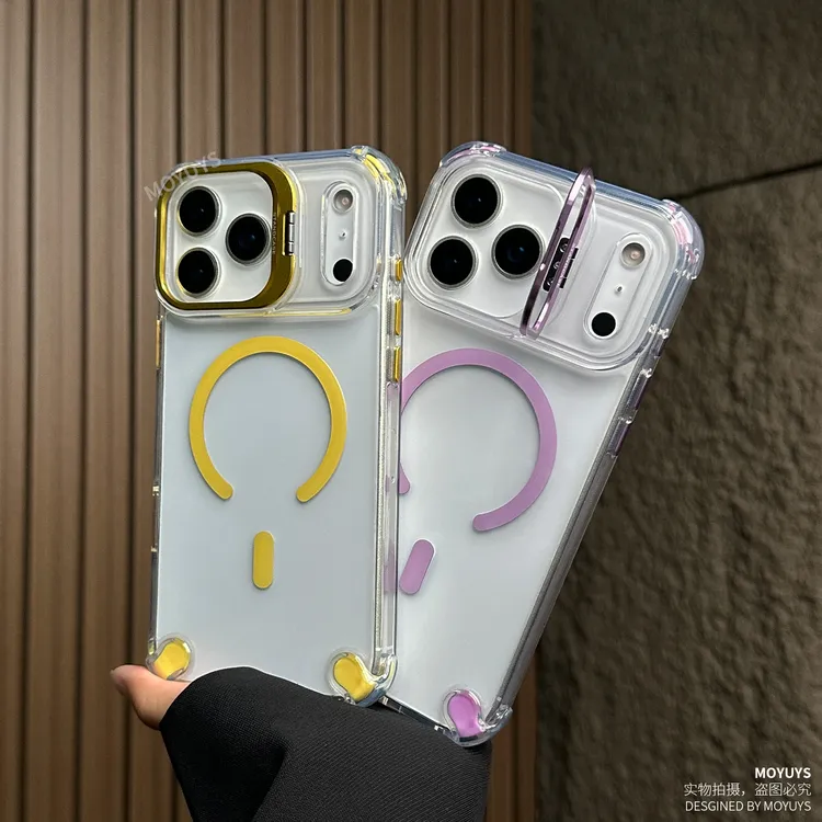 适用iPhone苹果17手机壳17promax镜头支架16plus磁吸15/14透明air