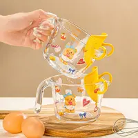 【今日送滤网】带滤网玻璃杯刻度量杯焙杯厨房专用打蛋液杯子耐高温