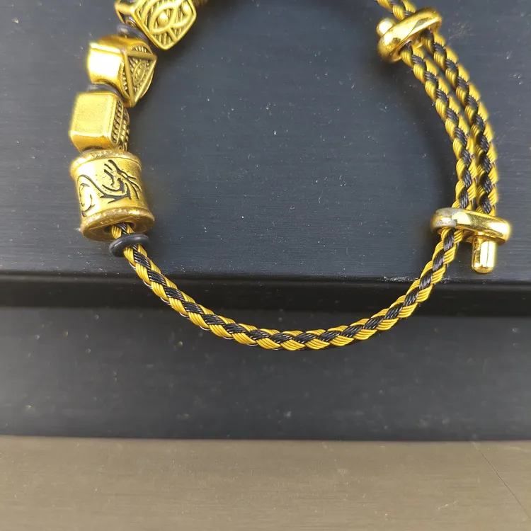 铜合金陶瓷吊坠 合金转运刺青串珠黑金转运筒简约