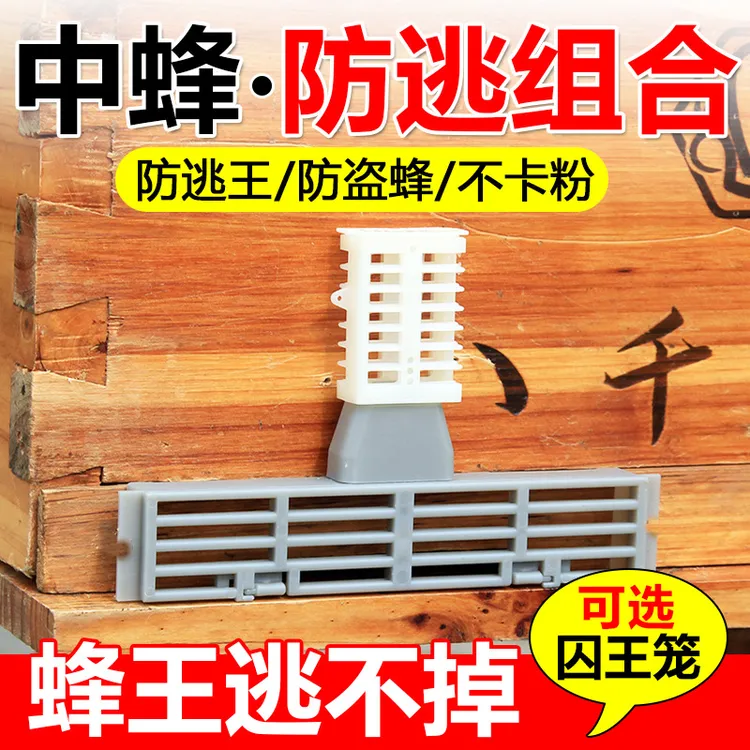 中蜂防逃框多功能蜂箱巢门塑料蜂王防逃框隔王板防盗器养蜂巢门