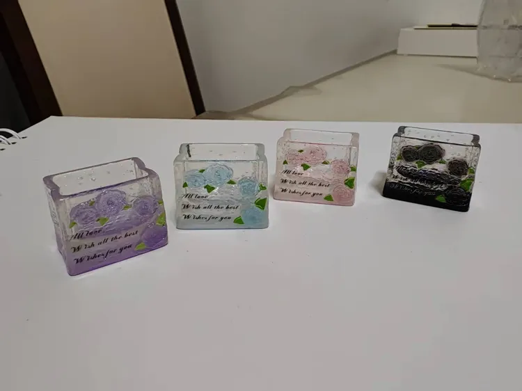 #木先生定制树脂食玩#手工DIY透色山茶花框子