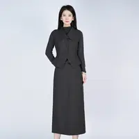 秋季国风纯色减龄舒适纯色显瘦时尚女套装WH05007250+WK05007250