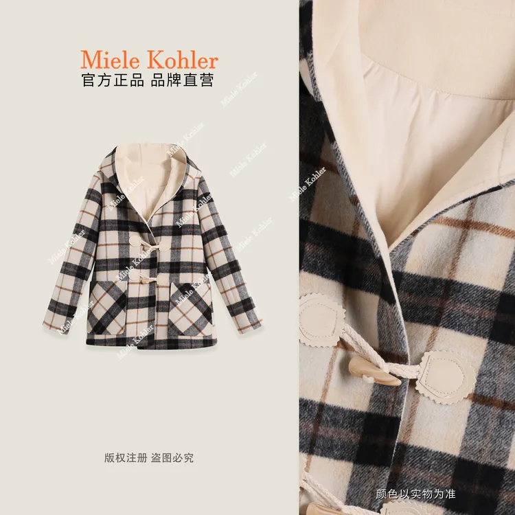 【暖杏格韵】90白鹅绒冬季羊毛羽绒服外套MKAD85827【澳门小源同款】