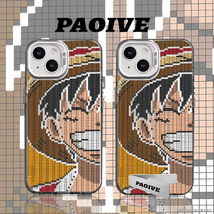 路飞适用苹果华为vivoiPhone小米三星防摔彩银手机壳