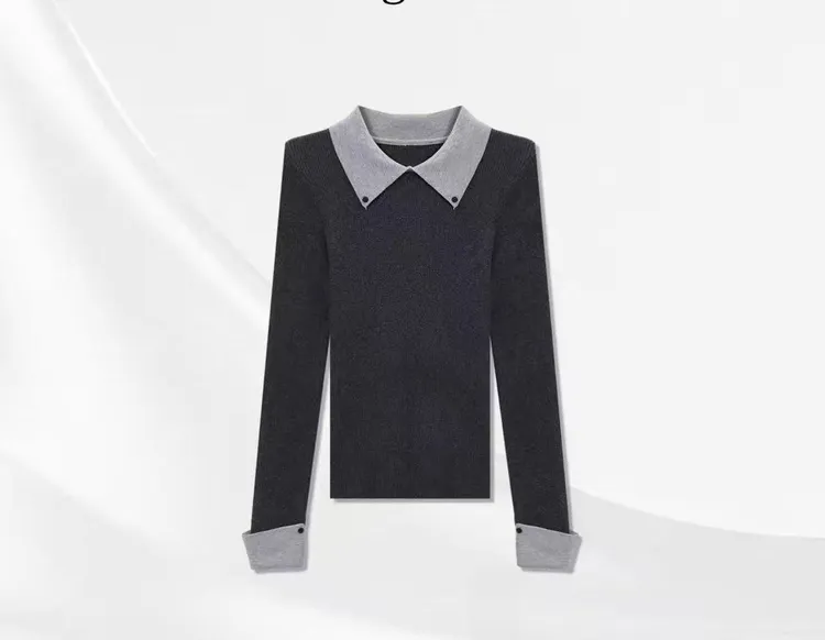 套头款长袖INS风女针织毛针织衫上衣打底衫百搭休闲