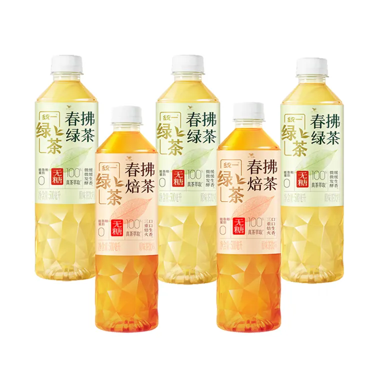 统一春拂绿茶春拂焙茶5瓶装0糖0脂解腻茶饮料调味茶饮料饮品无糖