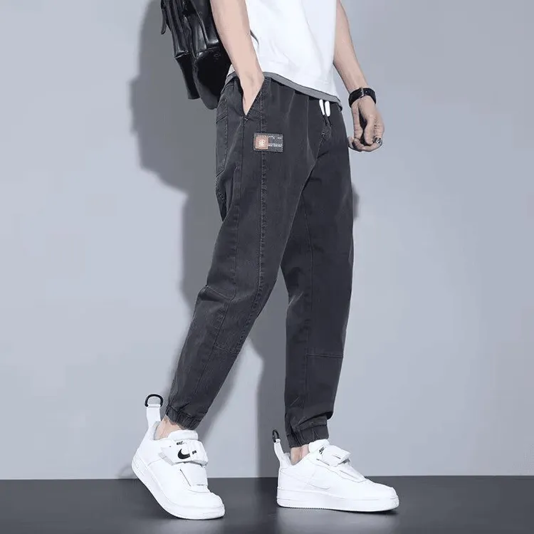 男士宽松百搭潮流弹力休闲裤春夏薄款九分裤中年男士冬季适用的时