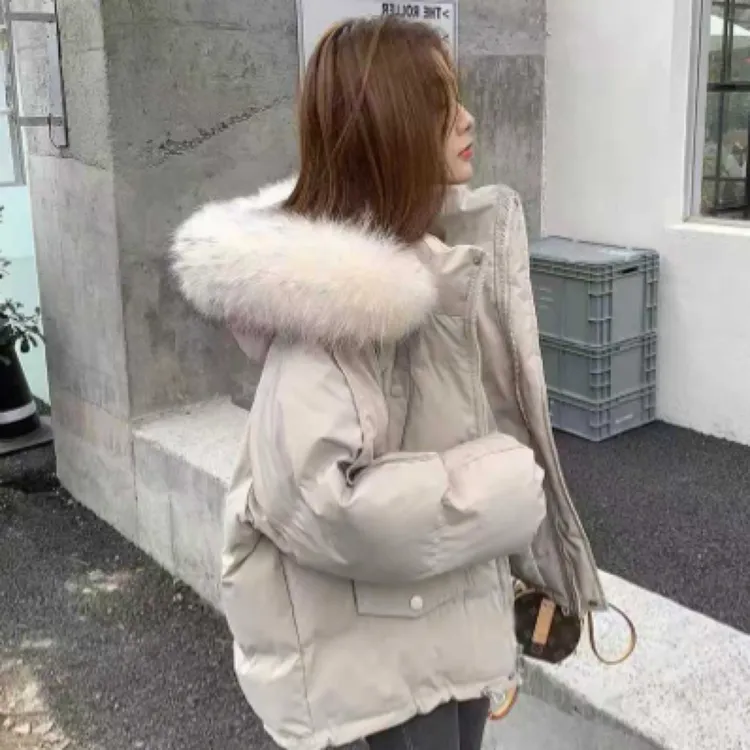 冬季短款韩版宽松羽绒棉服外套