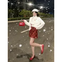 SHAOER【歆心格】韩系显瘦百搭时尚高腰格纹半身裙S725G16422