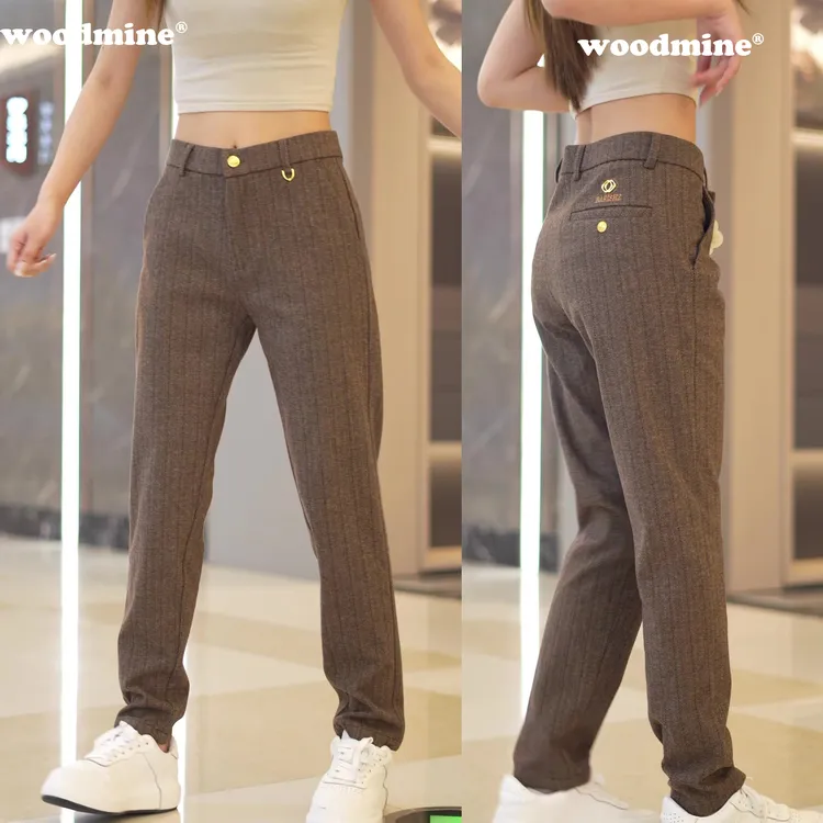 男裤2025秋季新款毛呢小西裤潮流修身小脚呢料弹力商务男士休闲裤