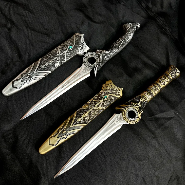 寸指剑苏昌河一体锻打不锈钢动漫道具茶针摆设装饰未开刃