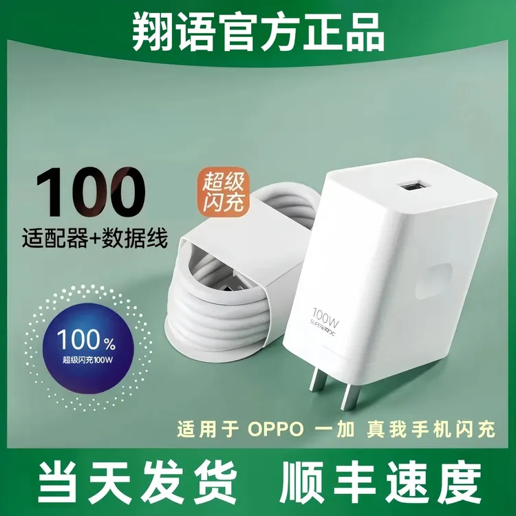 翔语充电器适用/一加/真我Realme超级快闪充线安卓typec套装商品图