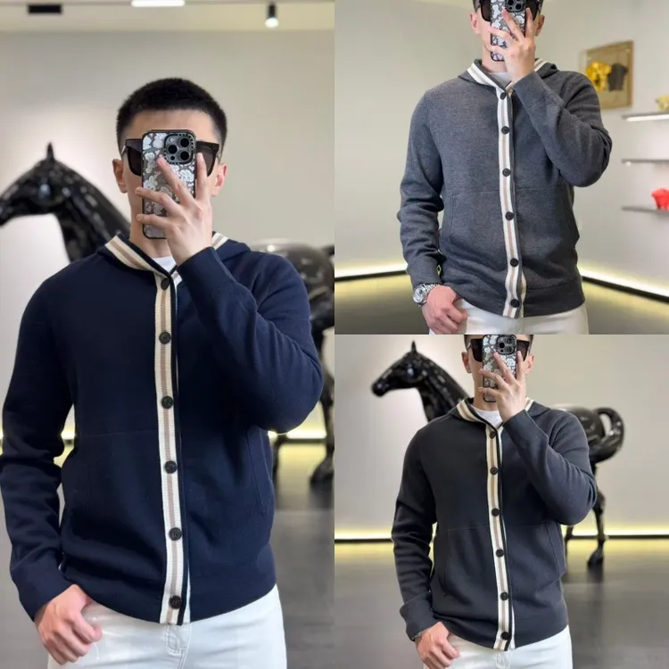 古帝特尼巴素兰澳洲美丽诺羊毛男士时尚连帽针织帽衫JF-26033秋冬