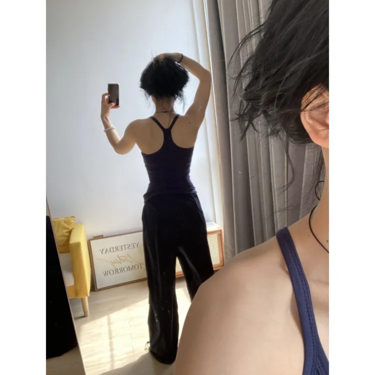挂脖吊带背心女带胸垫性感辣妹工字背外穿内搭打底收腰显瘦上衣夏