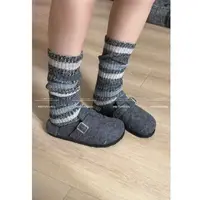 【阿乐家】miu系氛围感百搭时髦坑条渐变针织堆堆袜