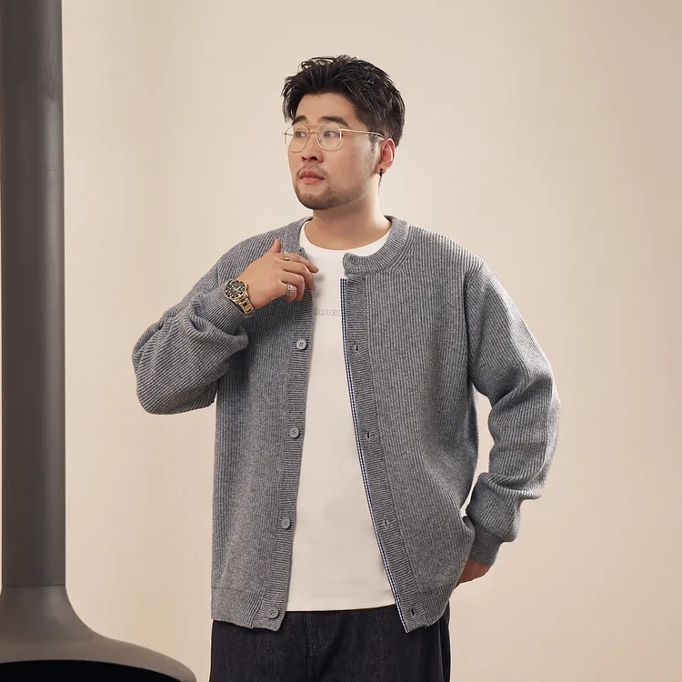 【针织假两件】森老板轻奢男装秋季毛衣时尚慵懒风高级感针织开衫