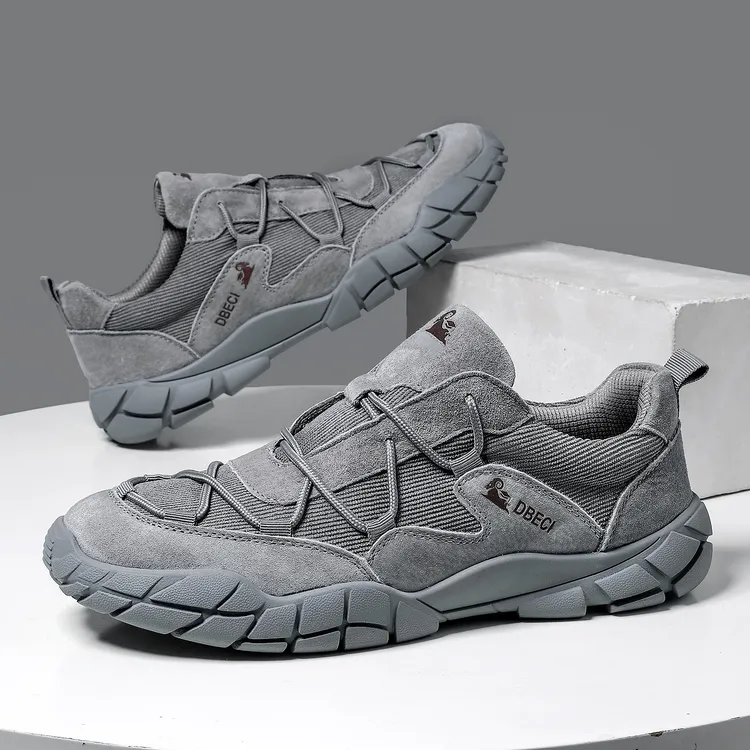 高端定制高品质登山鞋男透气徒步鞋男士低帮户外耐磨防滑休闲鞋子