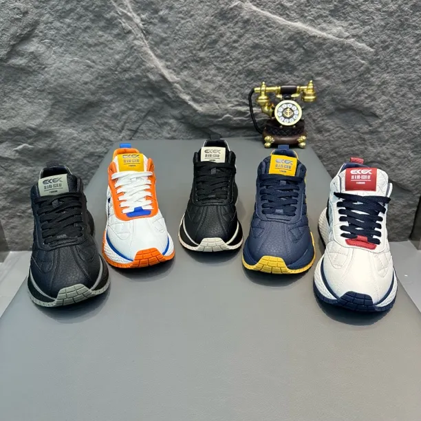 88-1316春季新款男士休闲鞋时尚百搭低帮软底皮面运动鞋