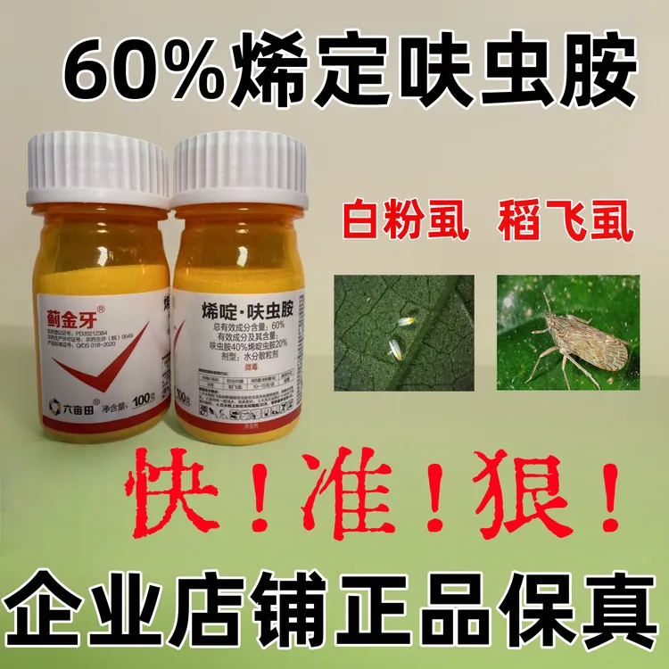 白粉虱专用药60%烯啶呋虫胺复配剂型稻飞虱叶蝉刺吸式广谱杀虫剂