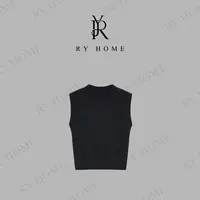 【容雨RYHOME】绵羊毛＋莱赛尔新款复古百搭圆领无袖毛衣253M3027