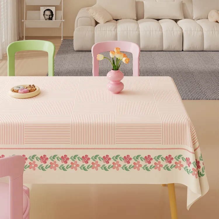 小清新桌布防水防油免洗长方形防烫餐桌台布ins氛围感pvc茶几盖布