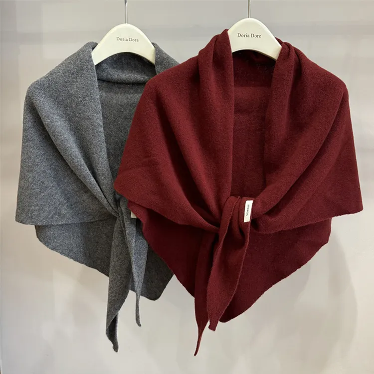 凹造型披肩加大秋冬新款的保暖三角巾针织围巾女百搭围脖时尚韩版