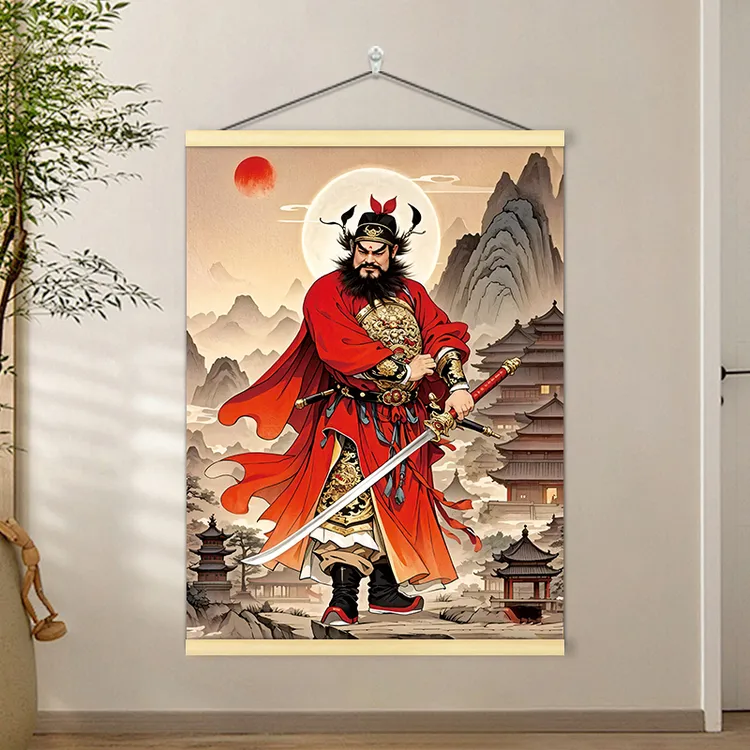 钟馗画像挂画玄关客厅装饰招财保平安天师道风格海报挂画