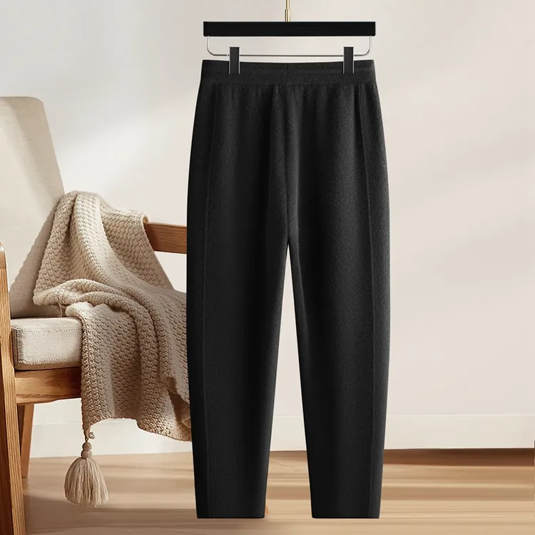 专柜精品】800克男加厚纯绒长裤休闲加厚保暖直筒高腰舒适宽松绒裤