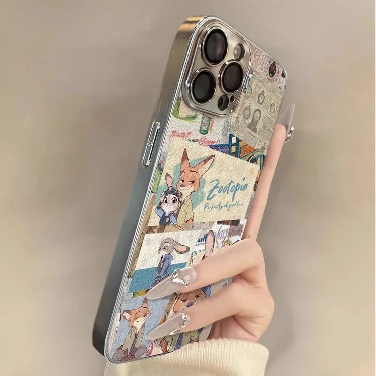 【进口小羊皮】适用苹果16promax手机壳海报彩绘iphone15pro新款14