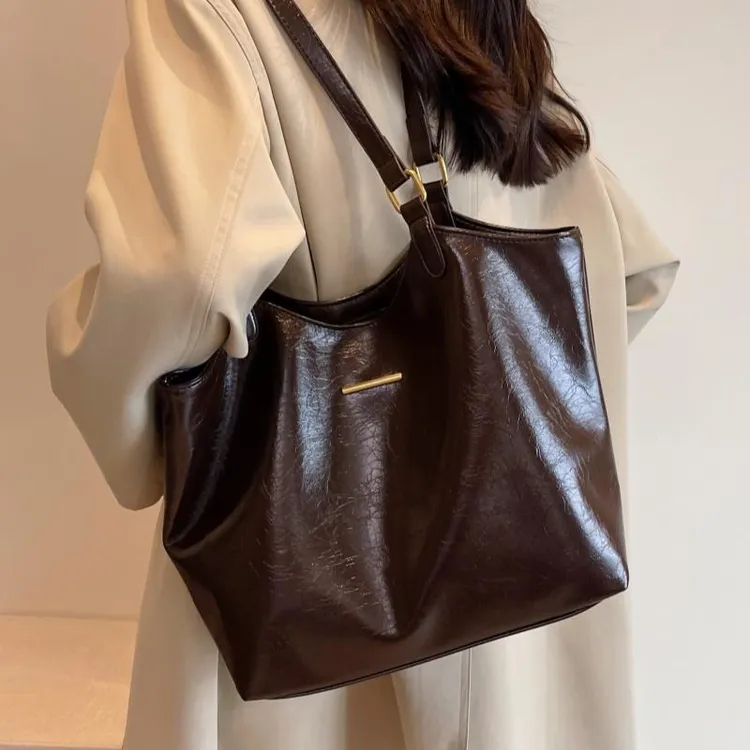 春夏韩系高级感大包包女2025新款百搭文艺托特包大容量通勤单肩包