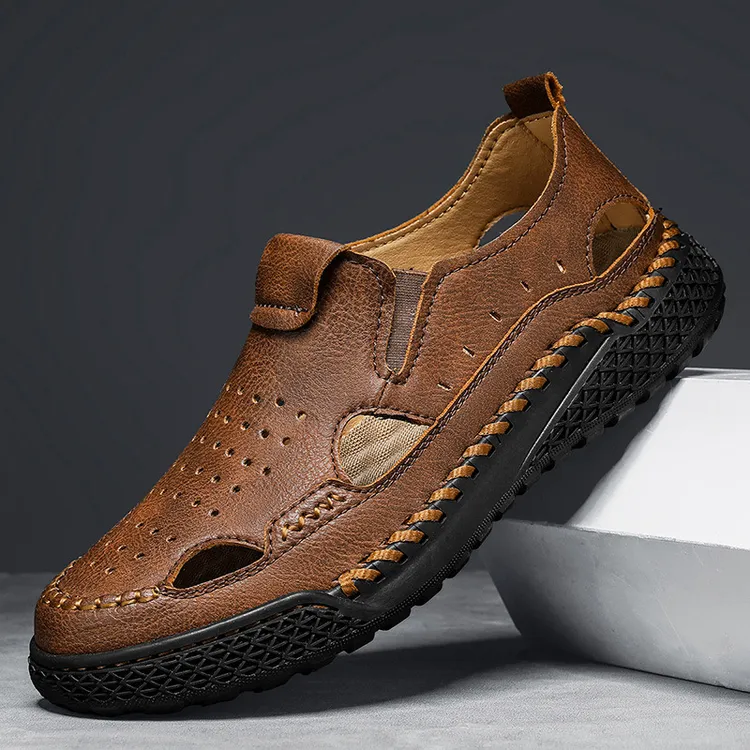 拉斯帕蒂瓦包头凉鞋夏沙滩凉拖鞋网面透气男士大码休闲鞋徒步户外