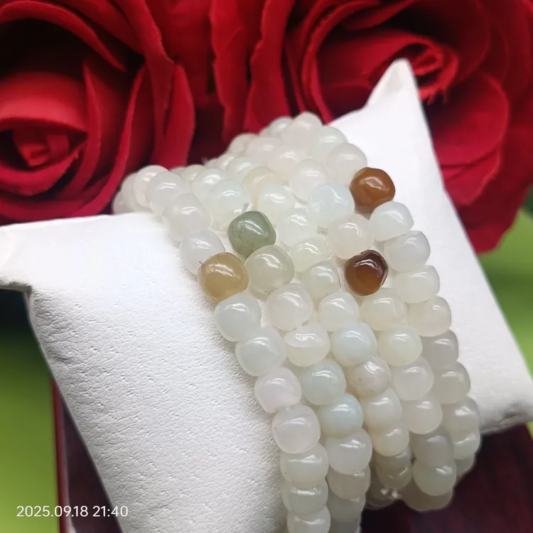 非金属仿珍珠手链 珠串手串个性百搭白色