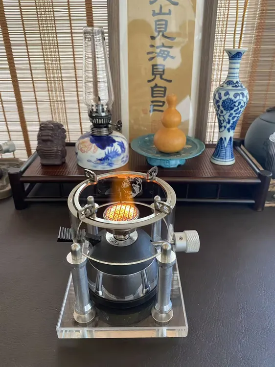 可移动充气煮茶炉，户外烧水神器，自带点火和收纳包，围炉煮茶 。