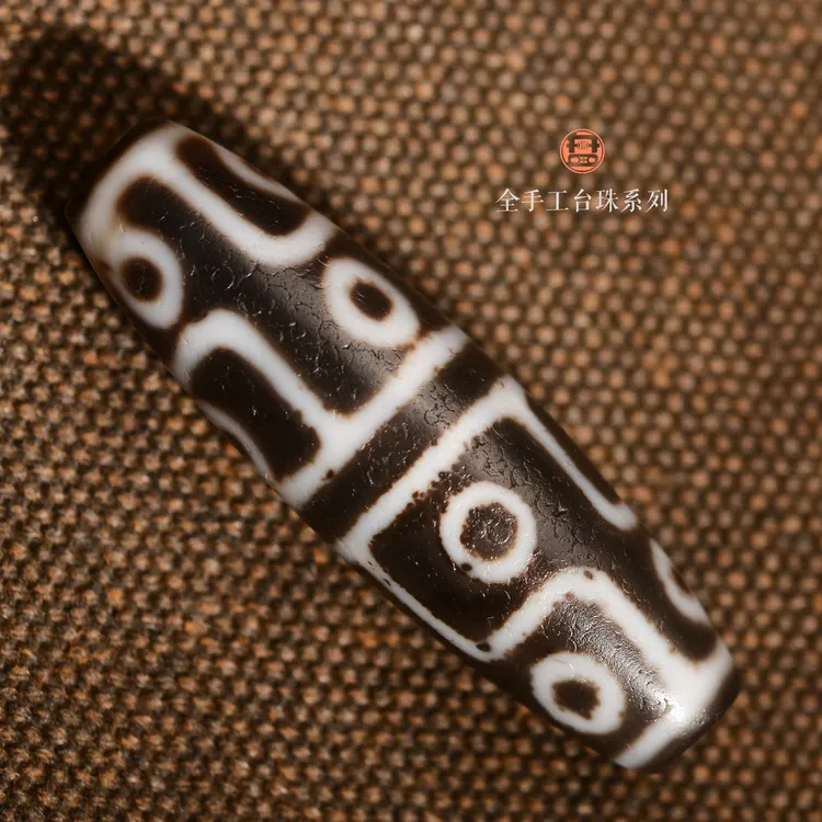 小卢 手工天珠锁骨链现代染色缠丝玛瑙折线十二眼天珠现代玛瑙