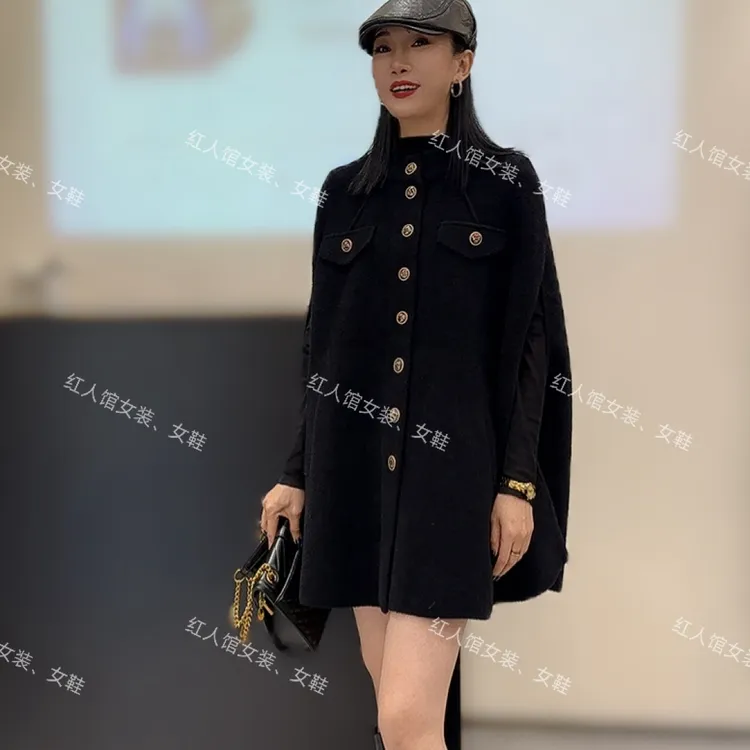 85返场王女王风黑色斗篷外套28