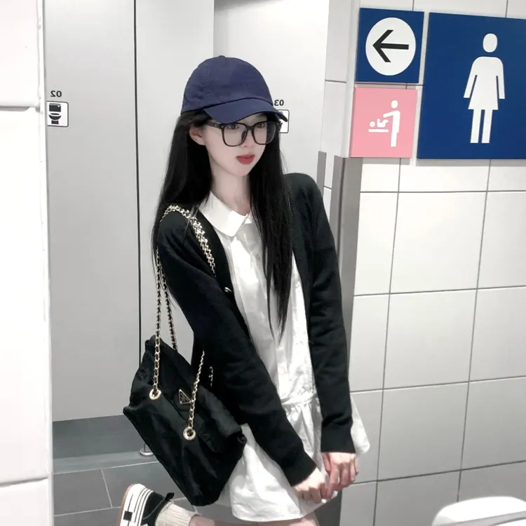 洋气休闲装时尚新款韩系温婉风衣服小众女装连衣裙百搭开衫外套春